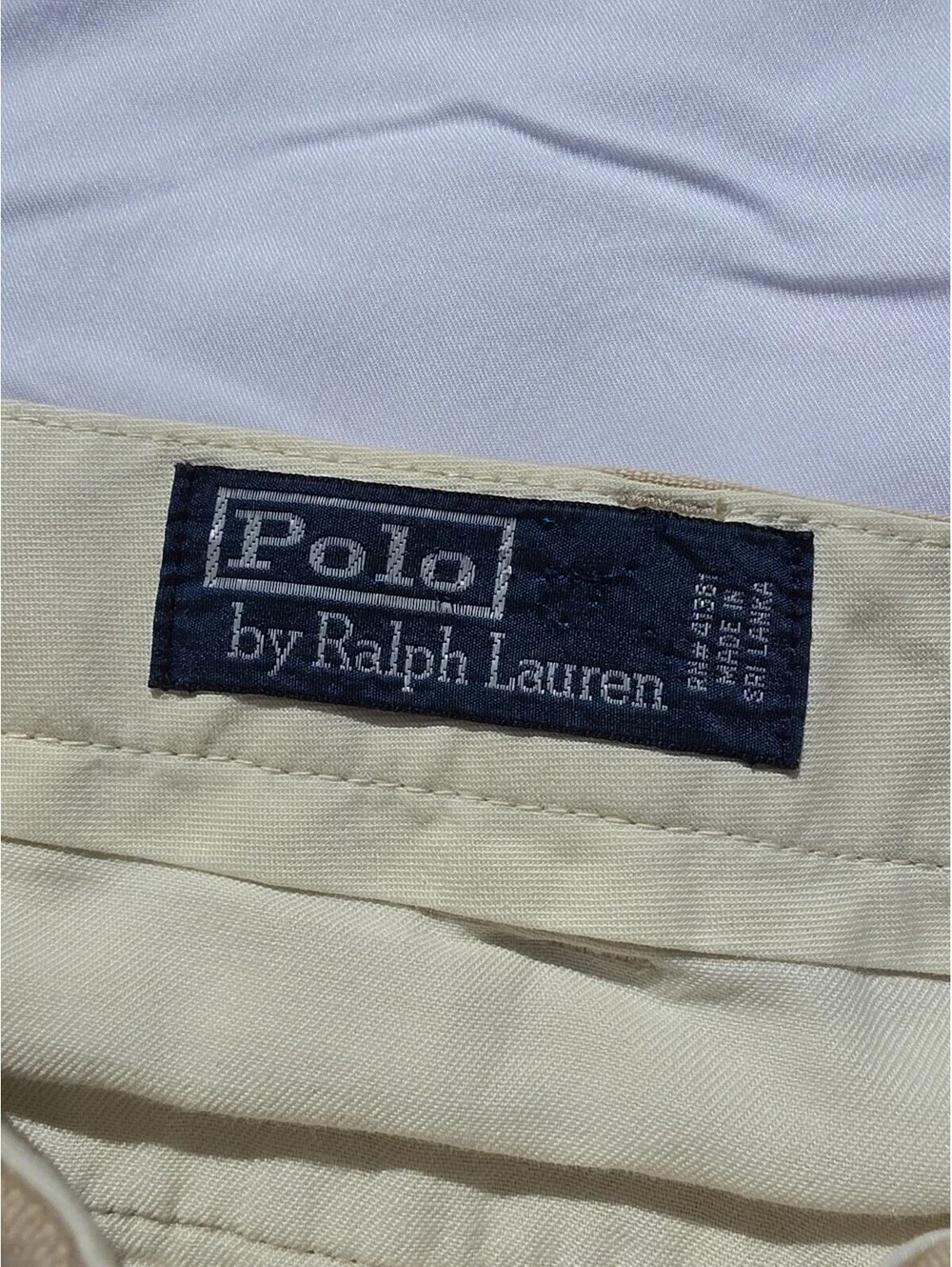 Vintage Polo by Ralph Lauren Men’s 34x32 100% Linen Pleated Cuffed Pants Tan